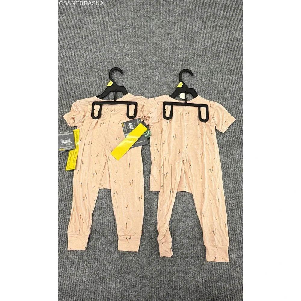 Gerber Rose Carrot Modern Moments Toddler Pajama Set 2pc Livaeco Viscose NWT 3T